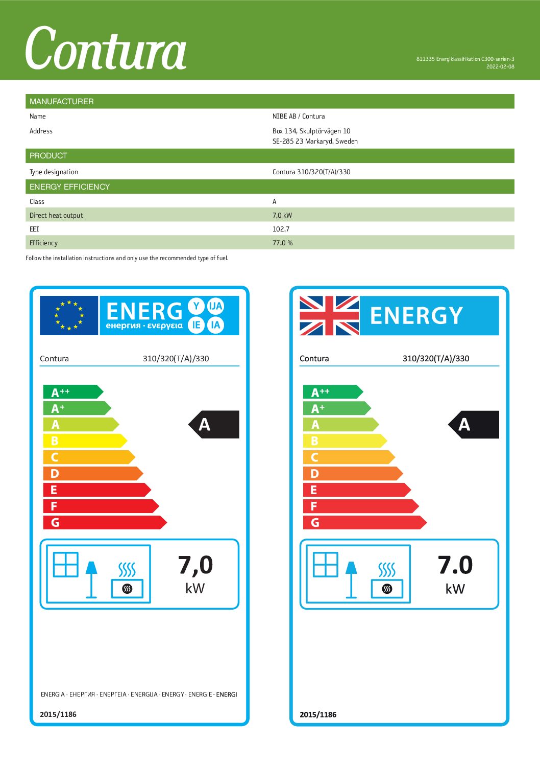 330 Energy Label